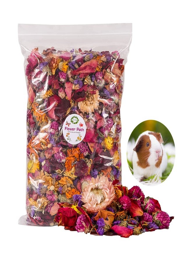 DZWLKJ Natural Flower & Herb for Hamster Bedding, 10.5OZ Soft Green Herbs Hamster Forage for Habitat Decor, Guinea Pig Bedding Odor Control for Bunny, Rabbit, Gerbil, Mouse or Other Small Animal - Image 1